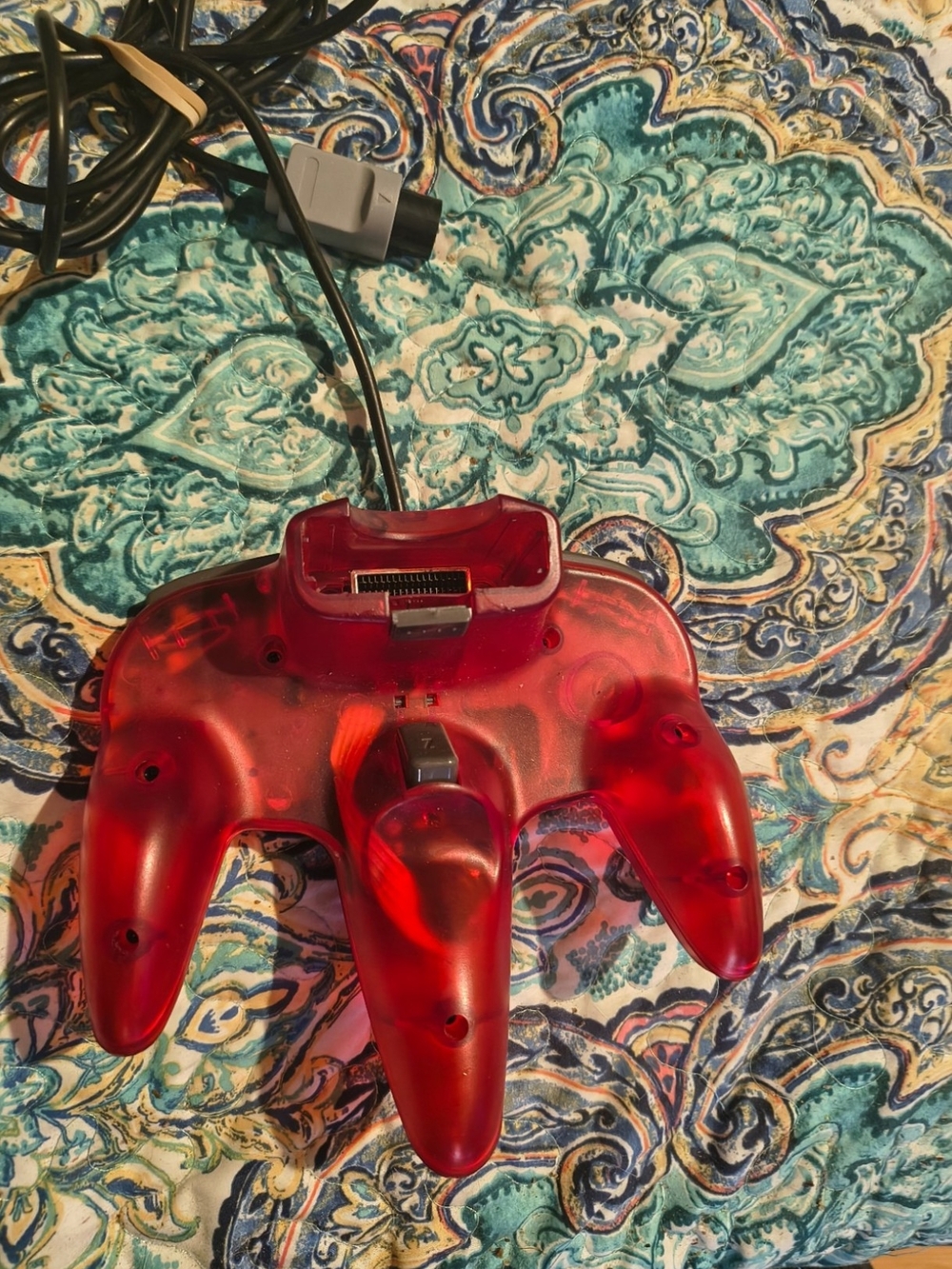 Nintendo Translucent Red N64-Style Wired Controller - Picture 2 of 4